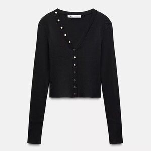 NET Zara Gold Button Knit Top